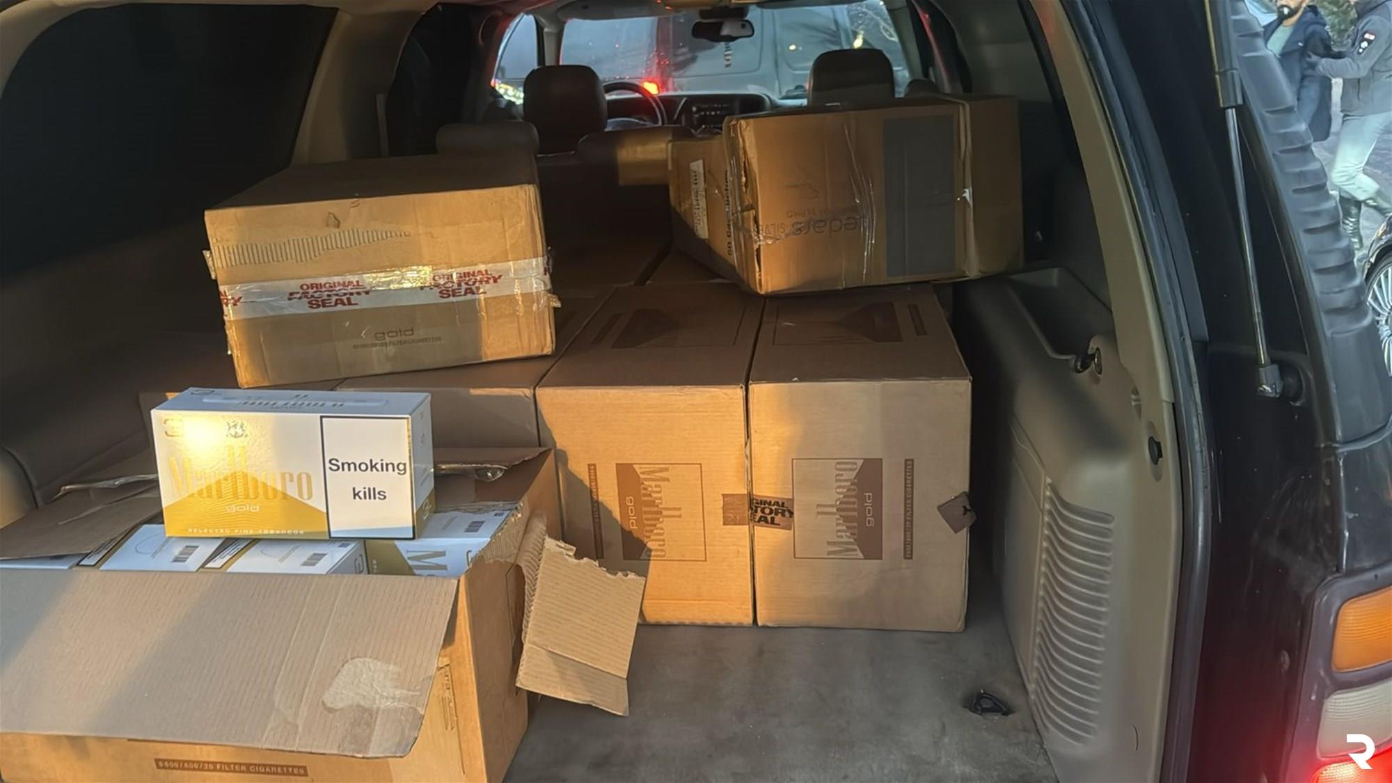 الريجي تضبط سيارة محمّلة بمصنوعات تبغية مهرّبة 