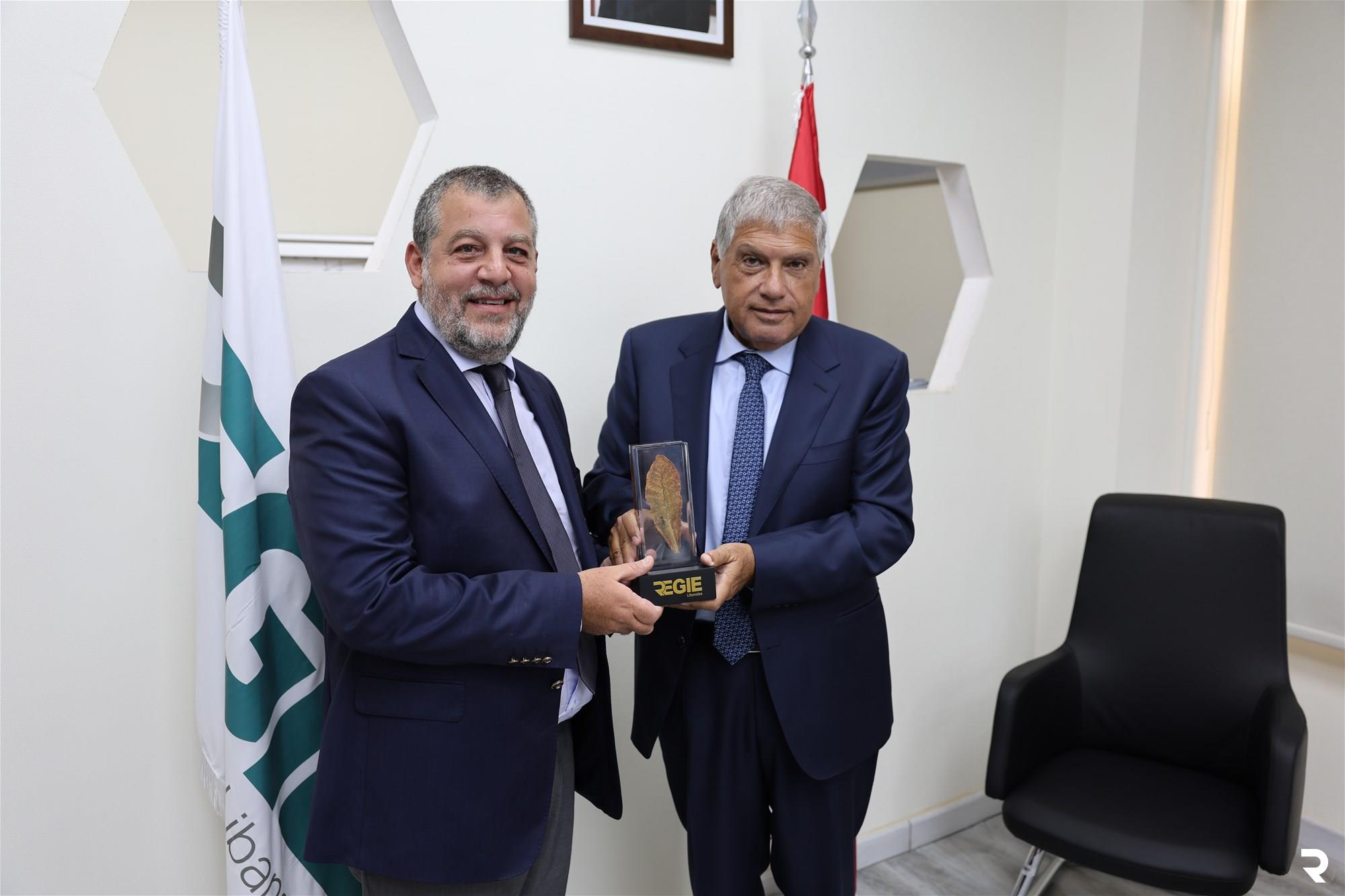 Seklaoui honors JTI Lebanon general manager for efforts to strengthen cooperation with Regie 