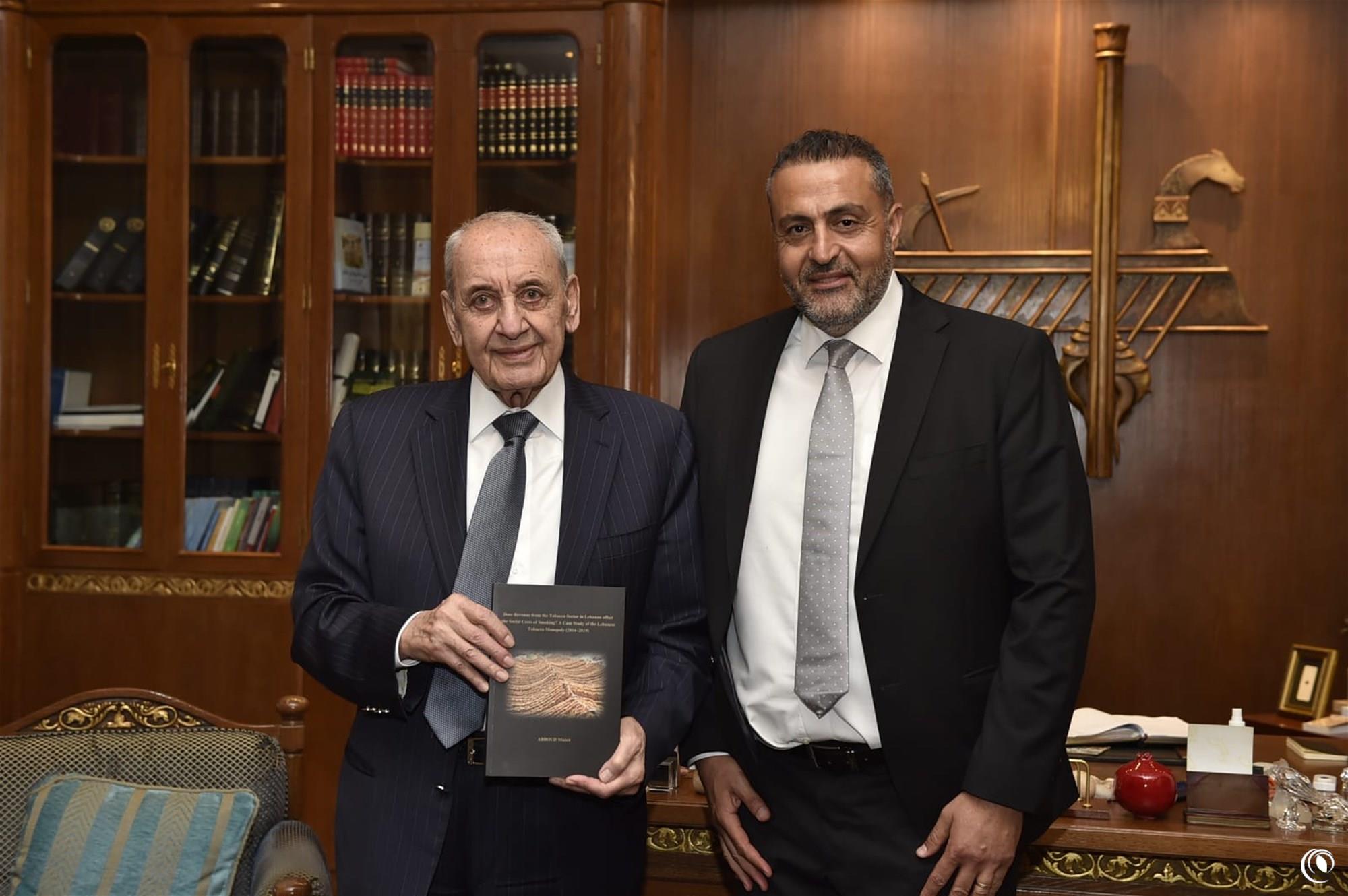 ​ Dr. Mazen Abboud Presents His Doctoral Thesis to Speaker of the Parliament Nabih Berri 